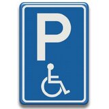 Placuta reflectorizanta  parcare pentru persoane cu handicap